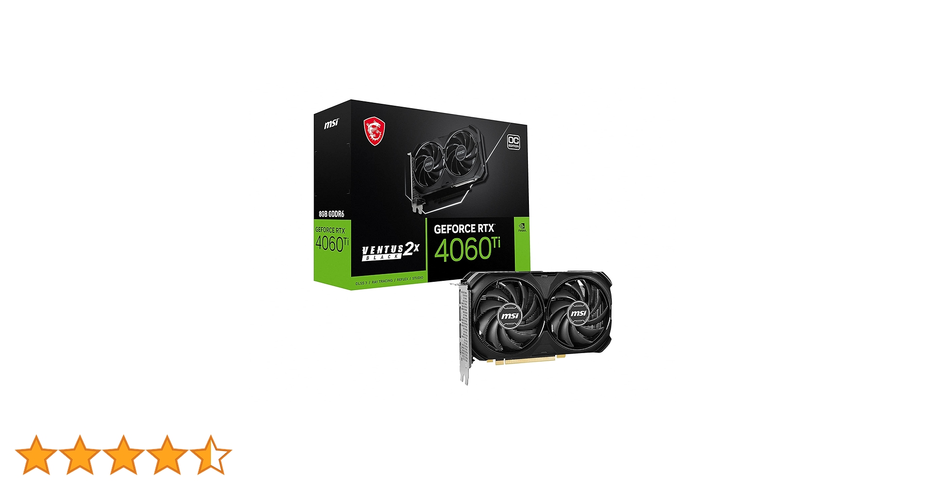 【新品】【保証あり】MSI GeForce RTX 4060 Ventus Amazon.com: MSI GeForce RTX 4060 Ti Ventus 3X E 8G OC